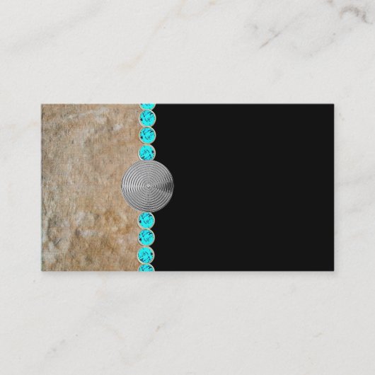 のターコイズ、素朴な名刺南西 名刺 (正面)