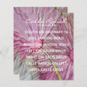 のターコイ結婚ス&ラベンダーエンクロージャカード (正面/裏面)