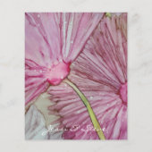 のターコイ結婚ス&ラベンダーエンクロージャカード (裏面)