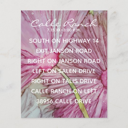 のターコイ結婚ス&ラベンダーエンクロージャカード (正面)