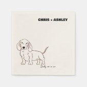 のダシュント犬のカクテルナプキ結婚ン スタンダードカクテルナプキン (正面)