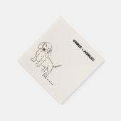 のダシュント犬のカクテルナプキ結婚ン スタンダードカクテルナプキン (角)