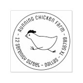 のチキンランニングのビジネスのアドレス卵カートン セルフインキングスタンプ (デザイン)