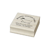 のチキンランニングビジネスロゴアドレス卵カートン ラバースタンプ (スタンプ)