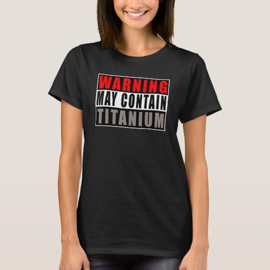 のチタン警告引用文が含まれている可能性が高い Tシャツ (正面)