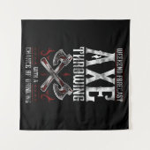 ～のチャンスを投げ付けるハチェット・アックス タペストリー (正面(横))