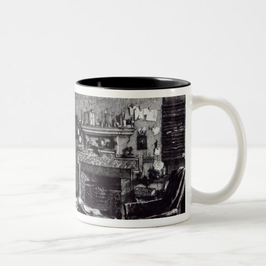 のチャールズ・ダーウィンの勉強は、1882年収容します ツートーンマグカップ (右)