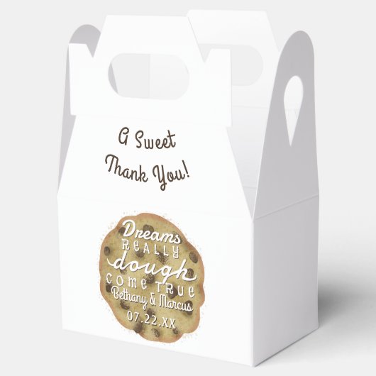 のチョコ結婚ートチップクッキーは夢の生地を扱う フェイバーボックス (オープン)