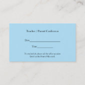 のツリー学先生名刺 予約カード (裏面)