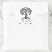 のツリー読蔵書票 ラウンドシール (バッグ)