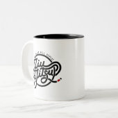 |のツートーンマグを食べて下さい、眠らせて下さい、転がって下さい、繰り返して下さい ツートーンマグカップ (正面左)