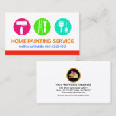 のツール絵画ブラシのネオンカラー 名刺 (正面/裏面)