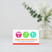 のツール絵画ブラシのネオンカラー 名刺 (スタンド正面)