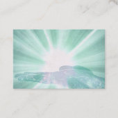 *~*のティール(緑がかった色)青緑色の治療エネルギー手の霊気 名刺 (正面)