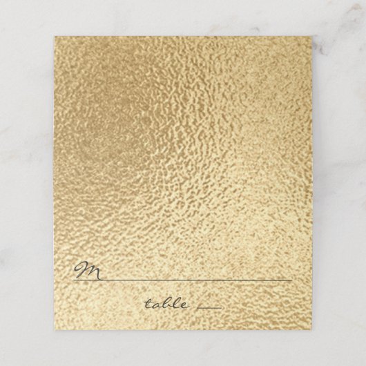 のテン結婚トカードプレイスカードエレガント金ゴールドとブラック プレイスカード (外部開封)