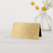 のテン結婚トカードプレイスカードエレガント金ゴールドとブラック プレイスカード (裏面)