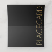 のテン結婚トカードプレイスカードエレガント金ゴールドとブラック プレイスカード (内部開封)