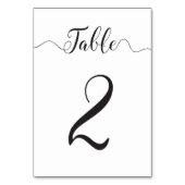 のテーブ結婚ルカードテーブル番号2 テーブルナンバー (裏面)