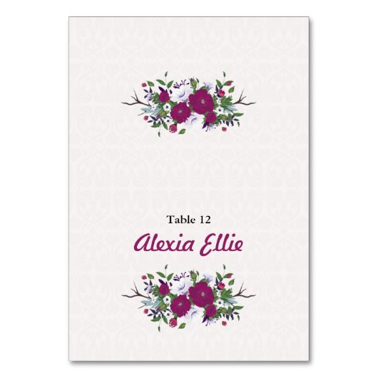 のテーブ結婚ルシート座席表 テーブルナンバー (正面)