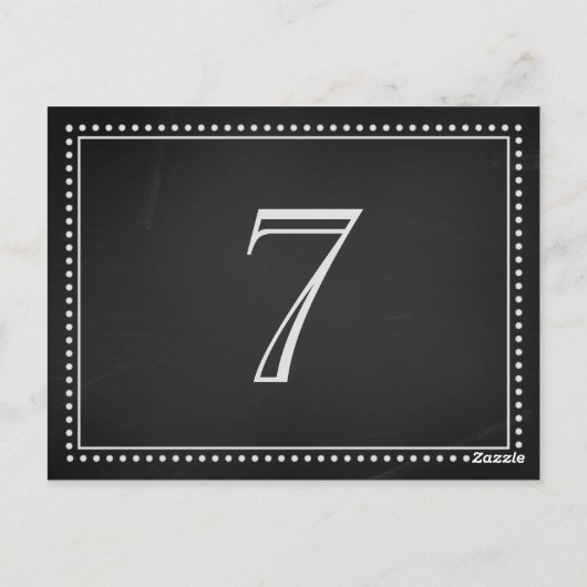 のテーブ結婚ルナンバカードChalkboard ポストカード (裏面)