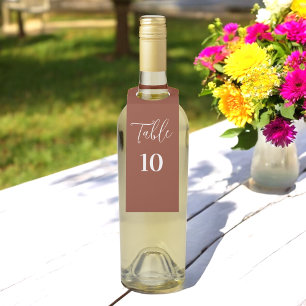 のテーブ結婚ルナンバテラコッタブラウン ボトルネックタグ