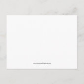 のテーブ結婚ルナンバーカードダマスク名ブラック インビテーションポストカード (裏面)