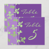 のテーブ結婚ルナンバーカードパープルライムフローラ ポストカード (正面/裏面)