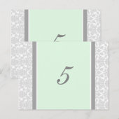 のテーブ結婚ルナンバーカードミントグレーダマスク ポストカード (正面/裏面)