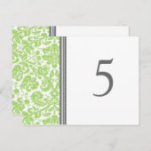 のテーブ結婚ルナンバーカードライムグレー ポストカード (正面/裏面)