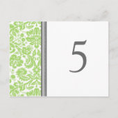 のテーブ結婚ルナンバーカードライムグレー ポストカード (正面)