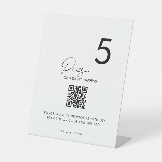 のテーブ結婚ル写真またはシーティングチャートが表示されない 台座サイン (正面)