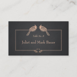 のテーブ結婚ル番号の鳥の黒い黒板 プレイスカード