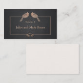 のテーブ結婚ル番号の鳥の黒い黒板 プレイスカード (正面/裏面)