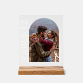 のテーブ結婚ル番号アーチ写真 アクリルサイン (正面)