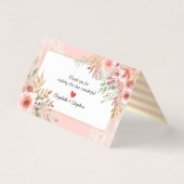 のテーブ結婚ル番号インクッエレガントクフラワー (裏面)