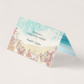 のテーブ結婚ル番号エスコート夏のビーチヒトデ (裏面)