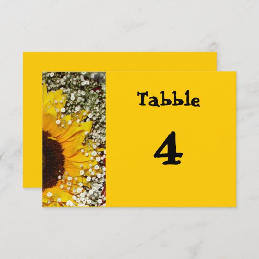 のテーブ結婚ル番号カード招待状 招待状 (正面/裏面)