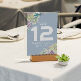 のテーブ結婚ル番号シーティングプレイス多肉植物 案内状