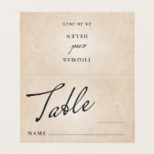 のテーブ結婚ル番号場所折り畳みカード (外部フラット)