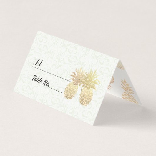 のテーブ結婚ル番号護衛金ゴールドパイナップルカップル (正面)