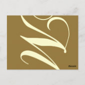 のテーブ結婚ル番号金ゴールドクリームM ポストカード (裏面)