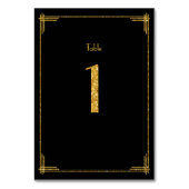 のテーブ結婚ル番号金ゴールドシーケンスアールデコ1 テーブルナンバー (裏面)