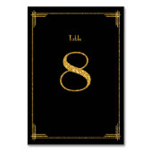 のテーブ結婚ル番号金ゴールドシーケンスアールデコ8 テーブルナンバー (裏面)