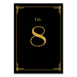 のテーブ結婚ル番号金ゴールドシーケンスアールデコ8 テーブルナンバー