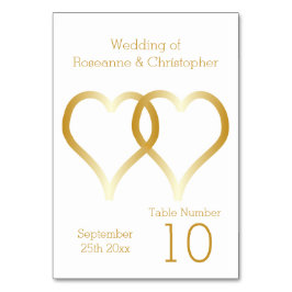 のテーブ結婚ル番号金ゴールドハート テーブルナンバー