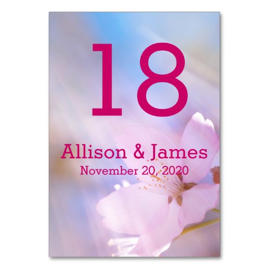 のテー結婚ブルカードカスタム テーブルナンバー (正面)