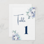 のテー結婚ブルカードリネン サンキューカード (正面/裏面)