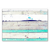 のテー結婚ブルカード素朴ウッドシャビーヴィンテージ テーブルナンバー (裏面)