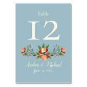 のテー結婚ブルカード テーブルナンバー (裏面)