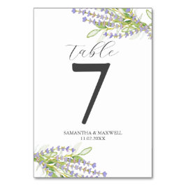 のテー結婚ブル・ナンバー・ボタニカル・ラベンダー テーブルナンバー